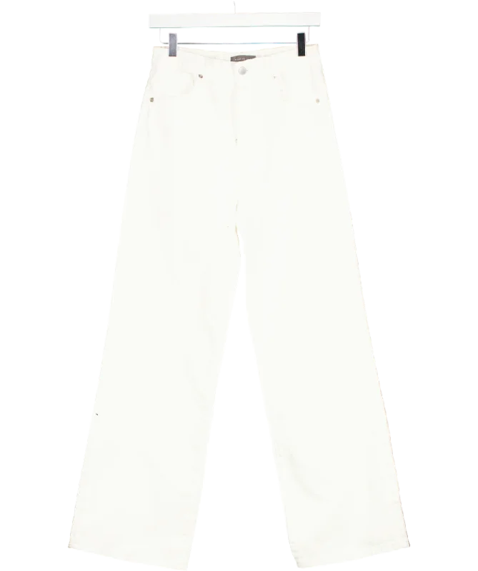 Mint Velvet White Workable Wide Jeans UK 8