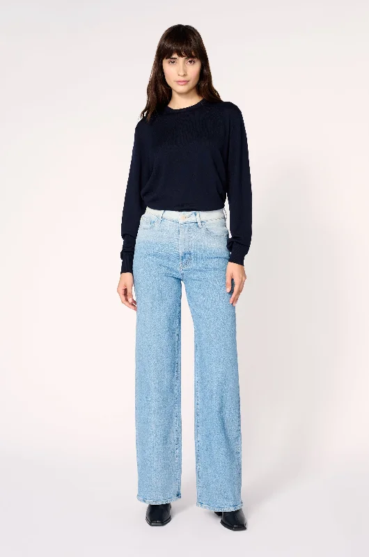 NCE - WIDE LEG JEANS | DIP DYED Casual Wide-Legged Denim Jeans