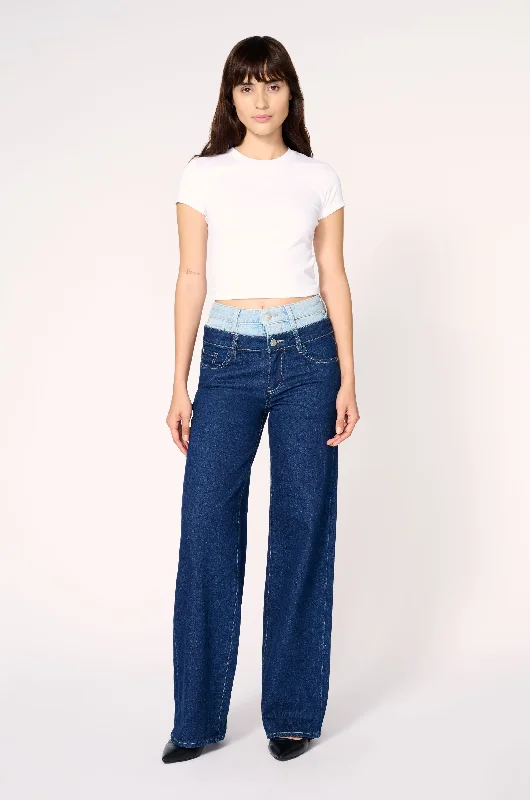 NCE - WIDE LEG JEANS | STACKED Stylish Slim Fit Denim