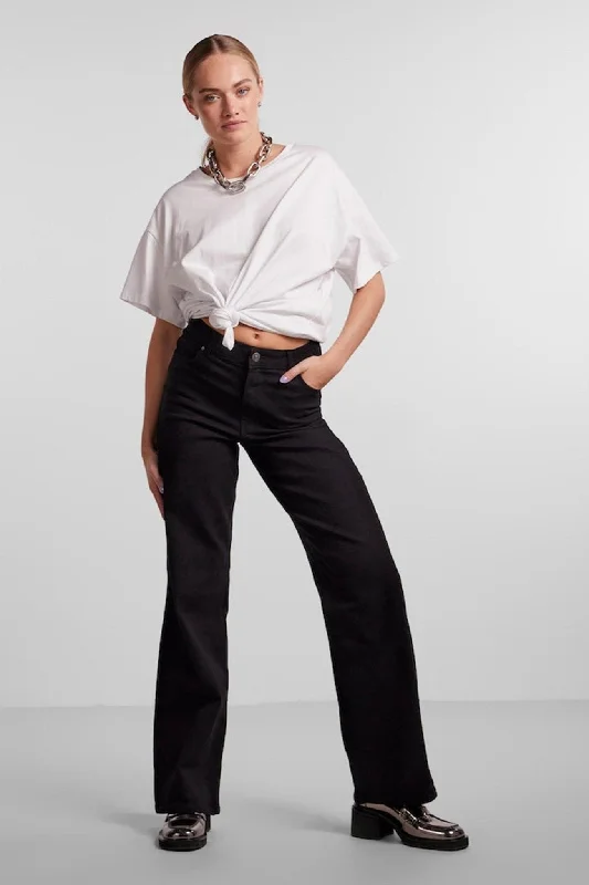 Peggy Wide Jeans - Sort Classic Blue Denim Jeans