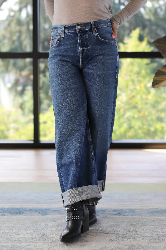 PISTOLA Ryder Cuffed Jeans in Fulton Trendy Plus Size Jeans