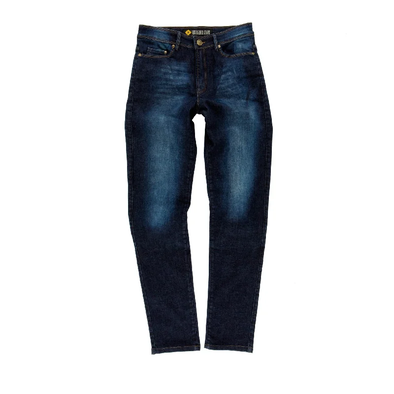 Resurgence Gear® Heritage Ladies Protective Motorcycle Jeans in Old School Comfortable Dark Wash Jeans Resurgence Gear® Heritage Ladies Protective Motorcycle Jeans in Old School Comfortable Dark Wash Jeans