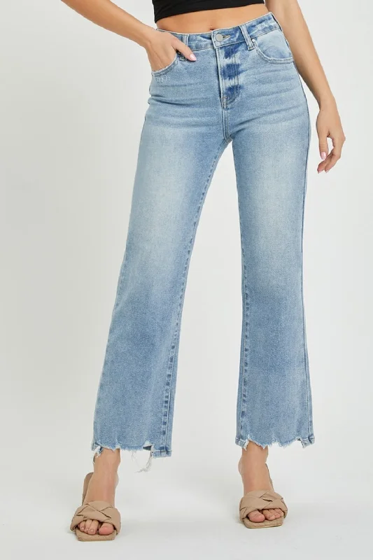 RISEN Full Size High Rise Straight Jeans Casual Straight-Leg Jeans