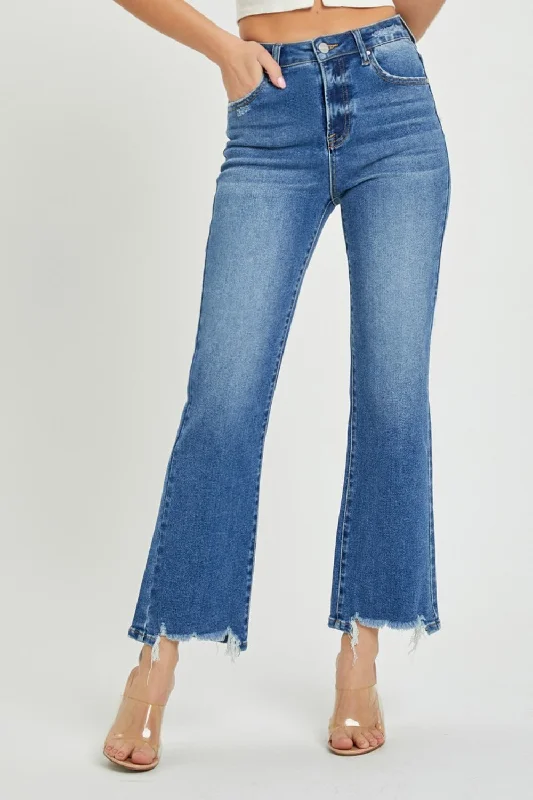 RISEN High Rise Straight Jeans Trendy Skinny High-Waist Jeans