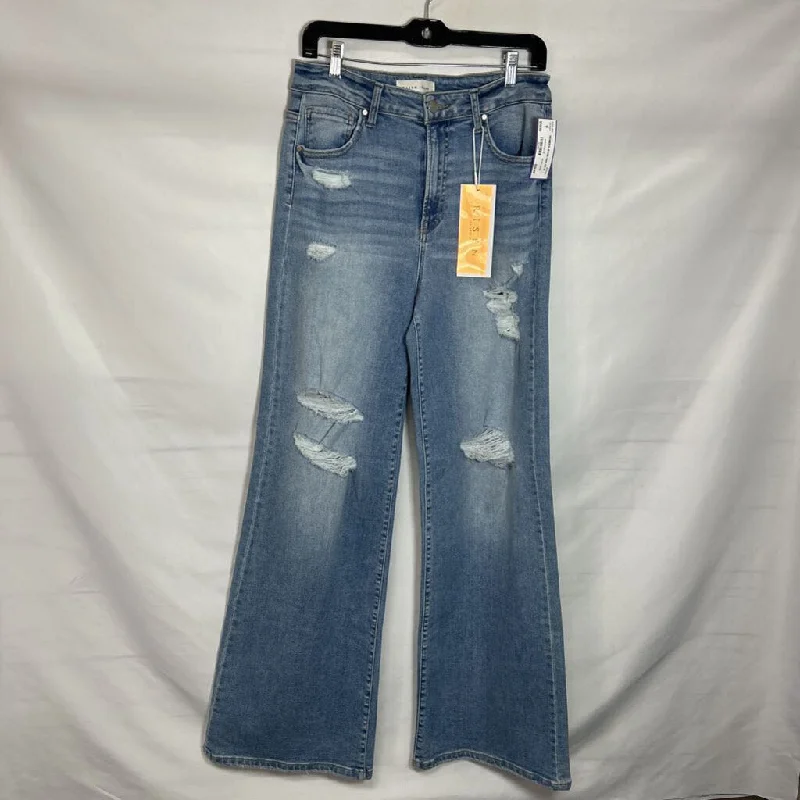 risen WOMEN'S JEANS Fashionable Raw Hem Bootcut Jeans
