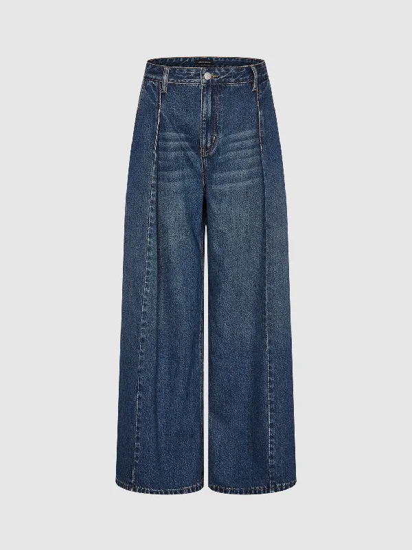 Wide-Leg Jeans Comfortable Flare Leg Jeans