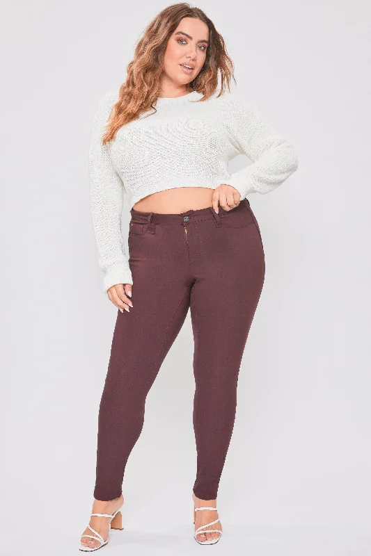 Women's Plus Size Hyperstretch Skinny Jeans, Dark Berry