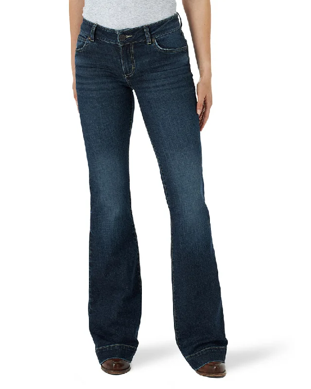 Women's Retro® Mae Trousers Mid-Rise Jeans Elegant Wide-Leg Jeans