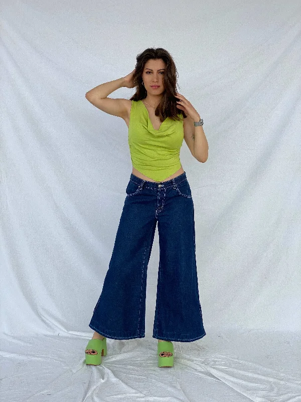 Y2K Resina HipHop Baggy Wide-Legged Jeans Chic Vintage-Inspired Denim Jeans
